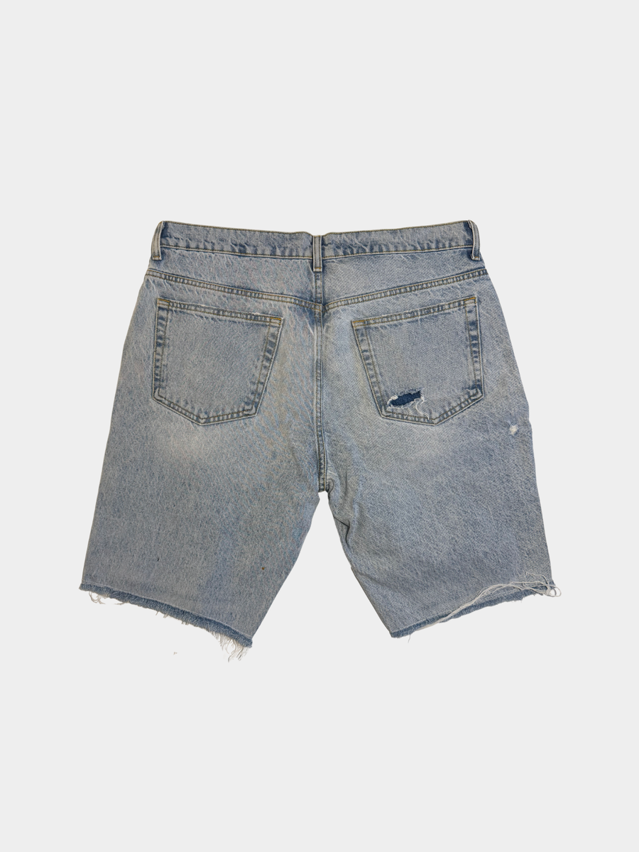 SCREENPRINTED DENIM SHORT 1/1